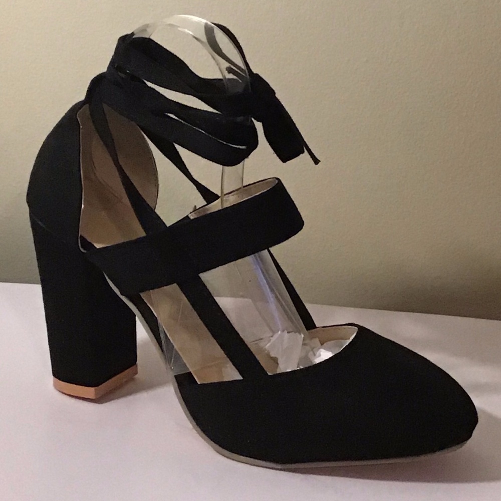 Suede tie up shoes